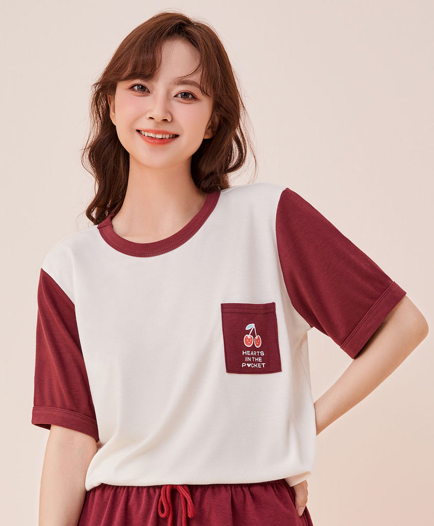 Cherry Berry Colour-Block T-Shirt