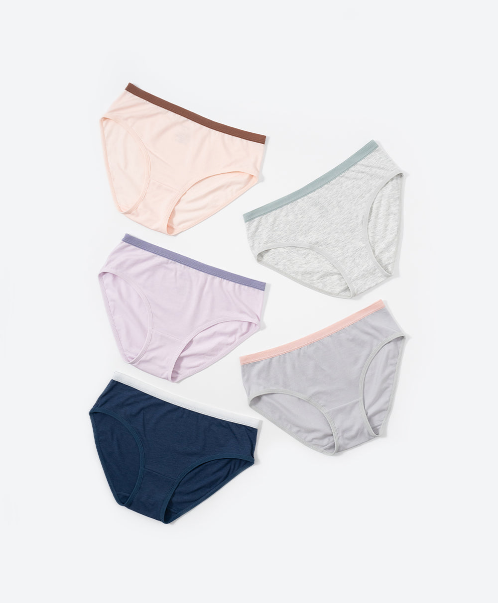 5pcs Lyocell Cotton Spandex Pack Panties