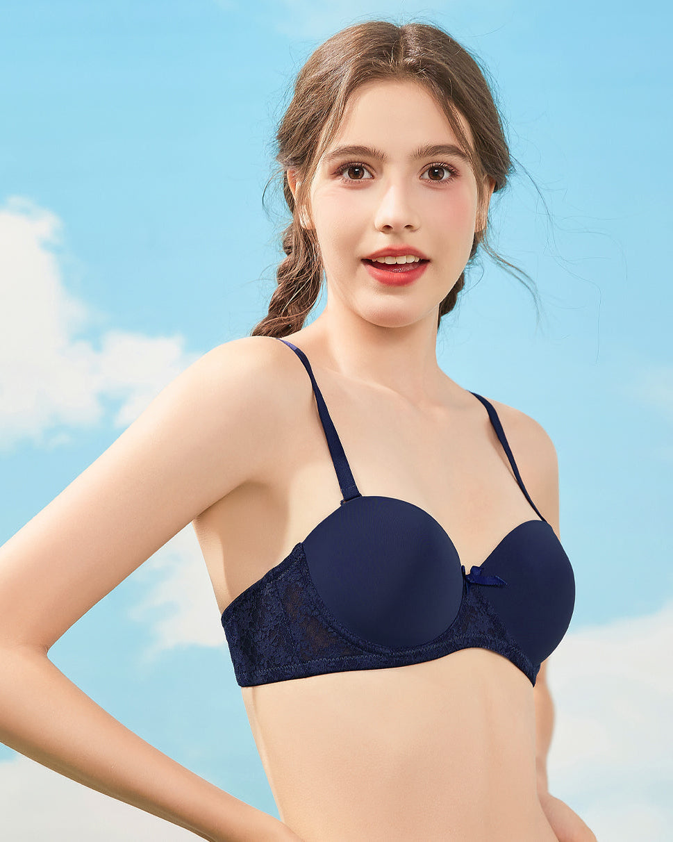 Comfy Feminine 1/2 Cup Push-Up Underwired Multiway Bra