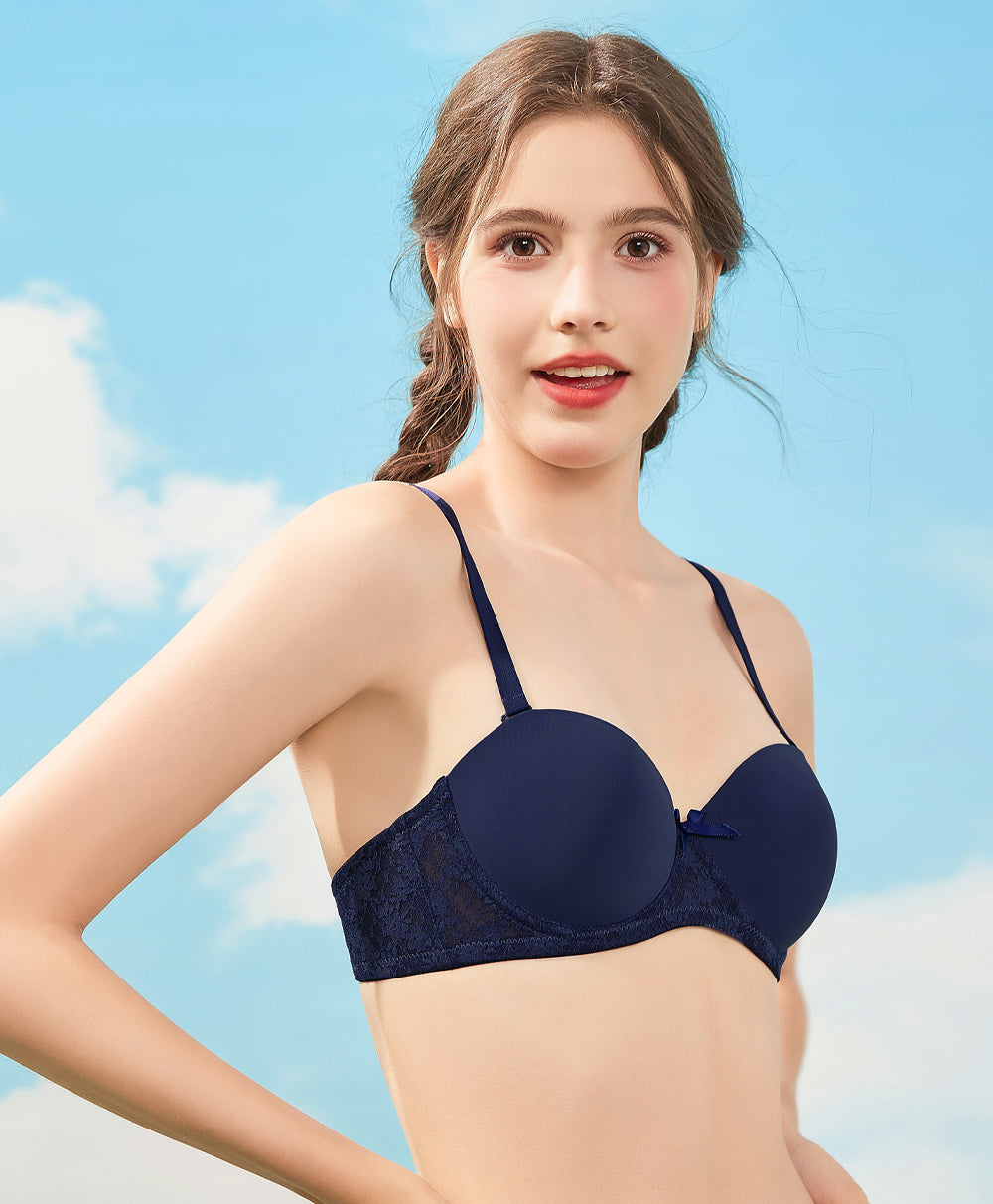 Comfy Feminine 1/2 Cup Push-Up Underwired Multiway Bra