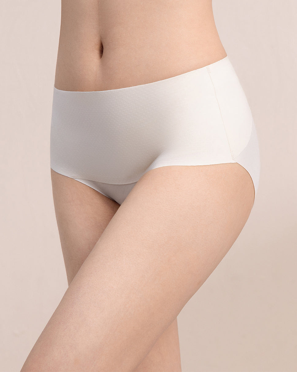 Laminated Mid Waist Hipster Panties