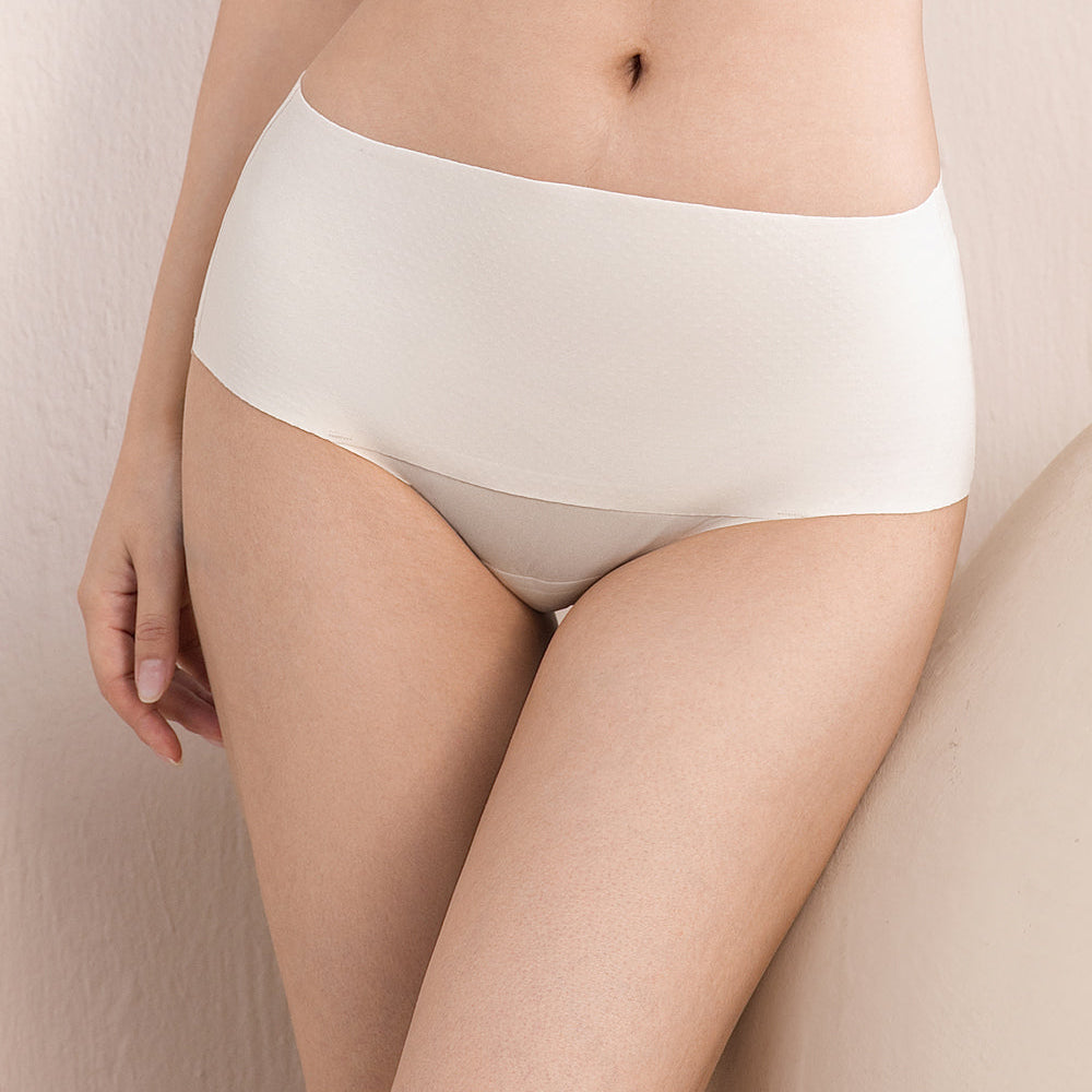 Belly Away Light Tummy Control Laminated Mid Waist Hipster Panties