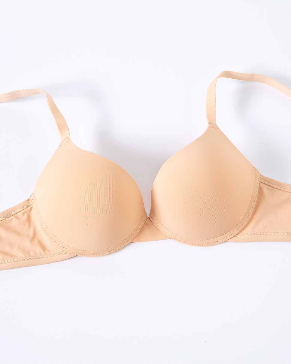 Basic Microfiber 3/4 Demi Push Up Bra