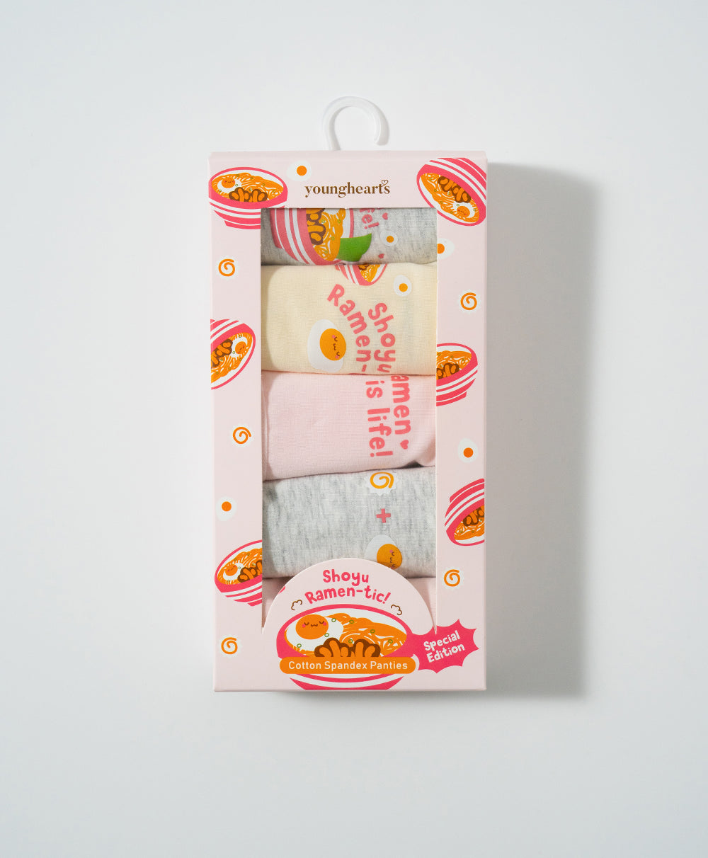 Shoyu Ramen-tic! 5pcs Low Waist Hipster Panties Series Box