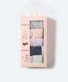 Shades of Style Low Waist Hipster 5pcs Lyocell Cotton Spandex Pack Panties