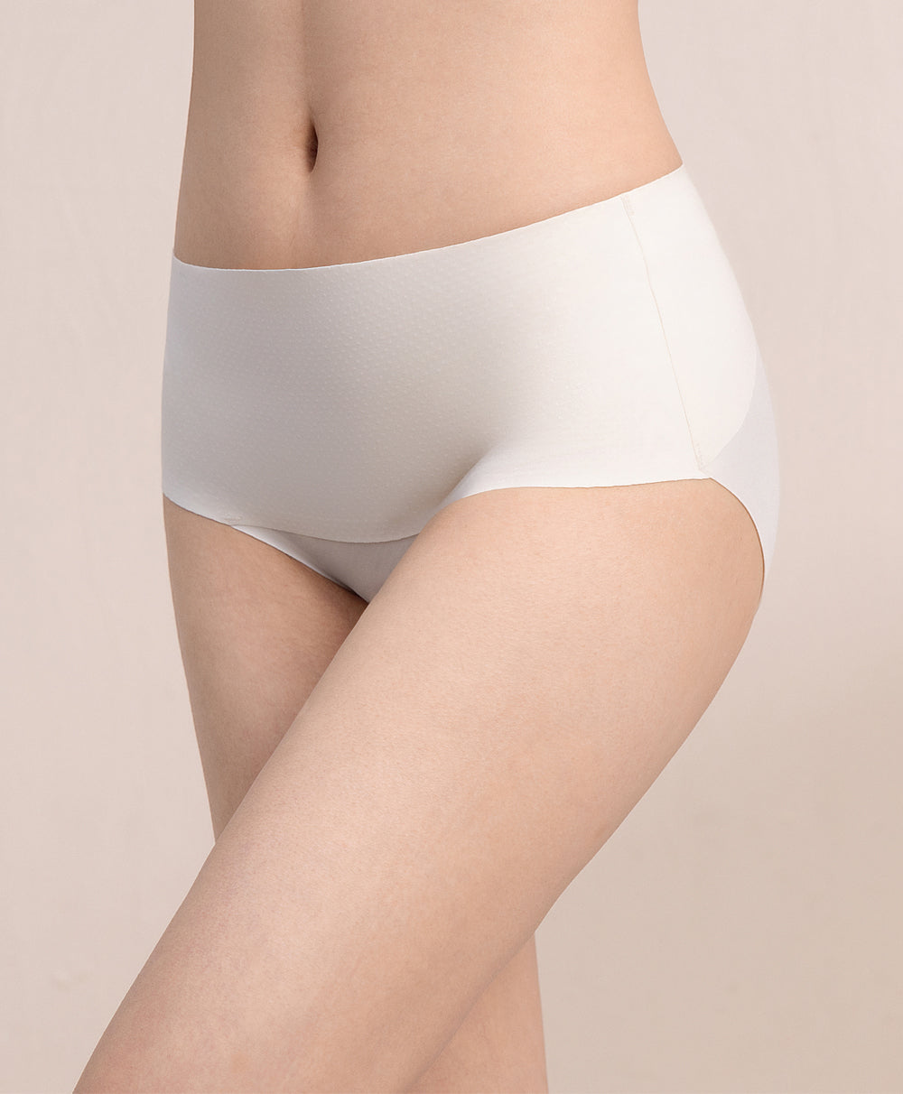 Laminated Mid Waist Hipster Panties