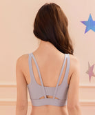 Wireless Multi-Straps Back Pull Over Sports Bra