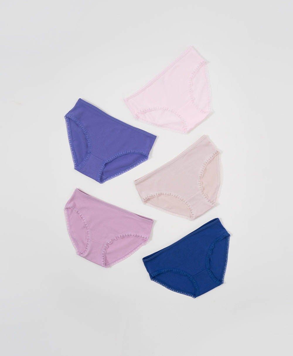 5 Mid-waist Midi Panties