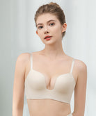 Wireless Low-Back Demi Push Up Plunge Bra