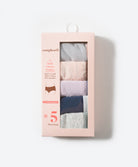 Mid Waist Midi 5pcs Lyocell Cotton Spandex Pack Panties