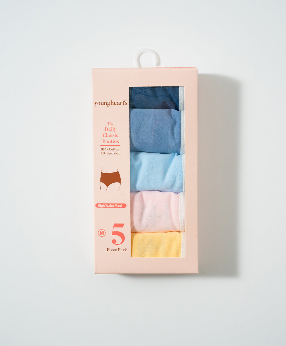 5pcs Cotton Spandex Pack Panties