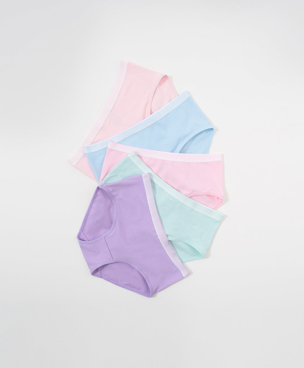 Bubblegum & Fun 5-pack Mid Waist Hipster Panties