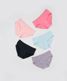 Candy Hearts 5pcs Low Waist Hipster Pack Panties
