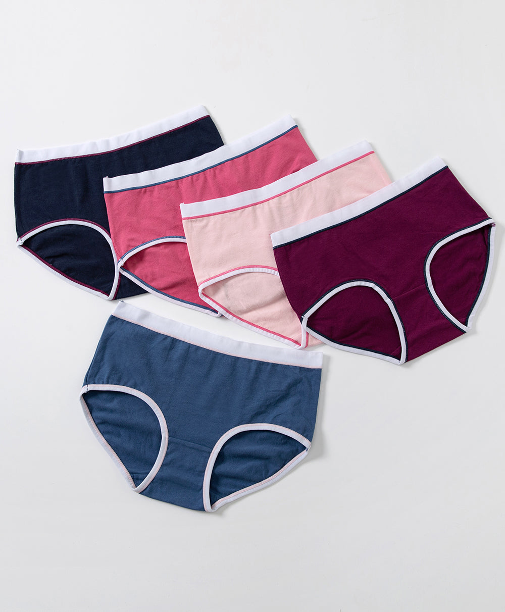 Evening Sunset 5-pack Mid Waist Hipster Panties
