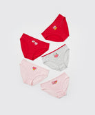Yuki & Hattie Food Fiesta Mid Waist Midi 5pcs Lyocell Cotton Spandex Graphic Panties Wonder Box