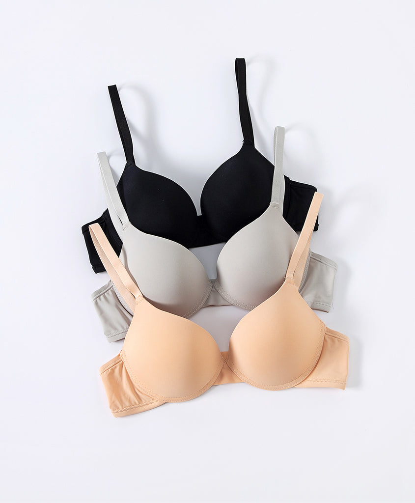 Young Hearts Push Up Bra - Basic Microfiber 3/4 Demi Push Up Bra