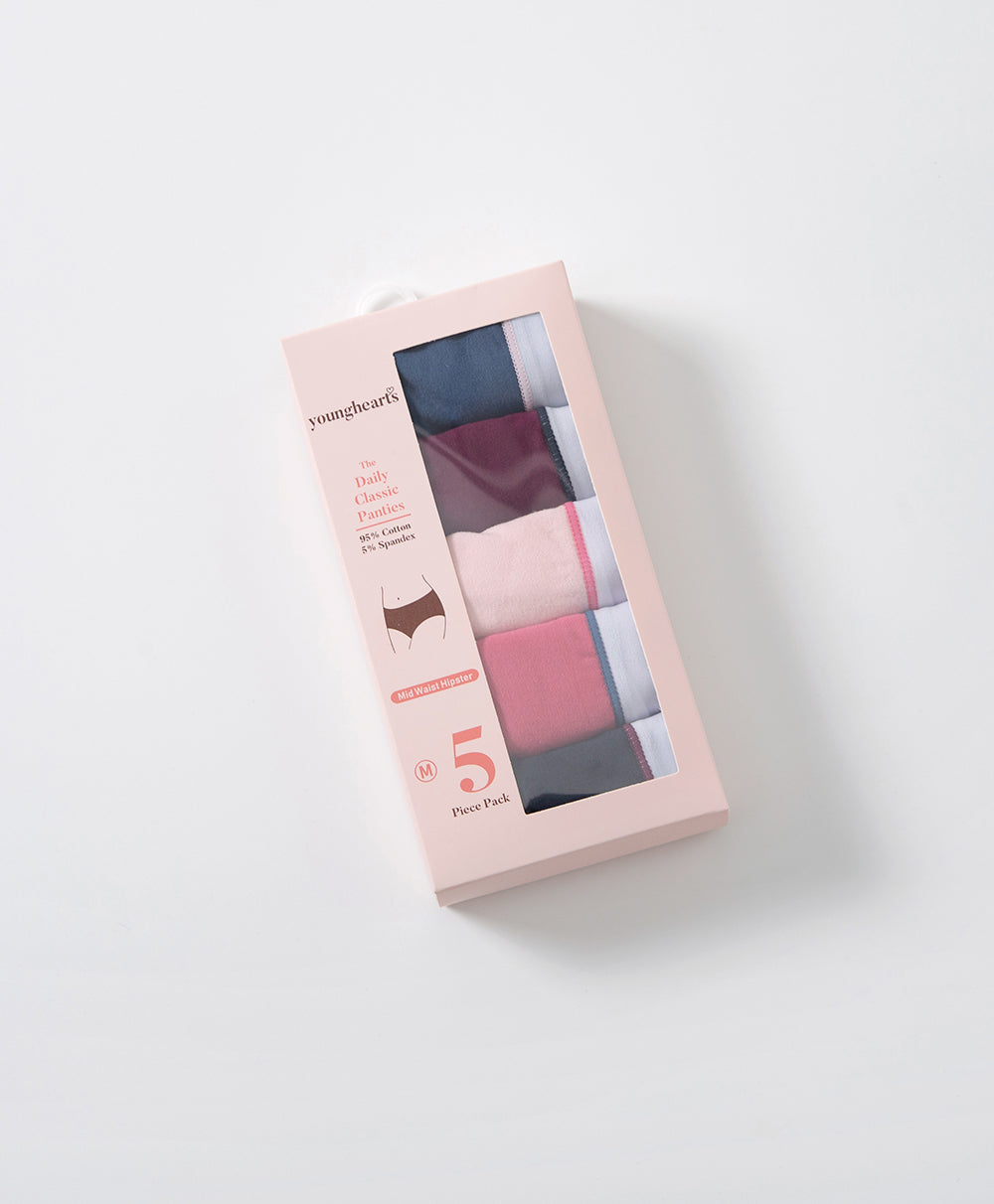  Mid Waist Hipster Panties