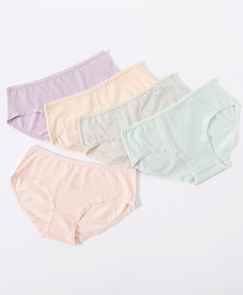 Comfy Pretty Cotton 5-in-1 pack Hipster Panties