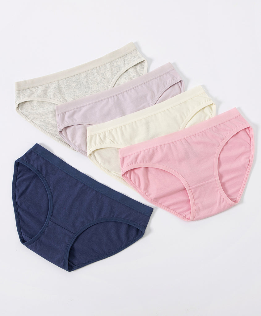 Blush & Navy 5-in-1 pack Mini Panties