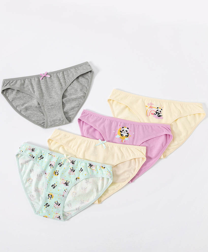 Hello Panda Graphic 5-in-1 pack Mini Panties