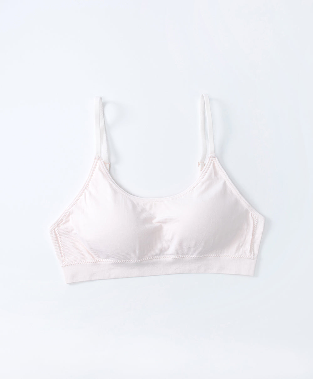 Junior Shining Heart Seamfree Crop Build in Bra Teens Vest 