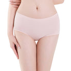Laminated Seamless No-Show Cotton Spandex Mid Waist Midi Panties
