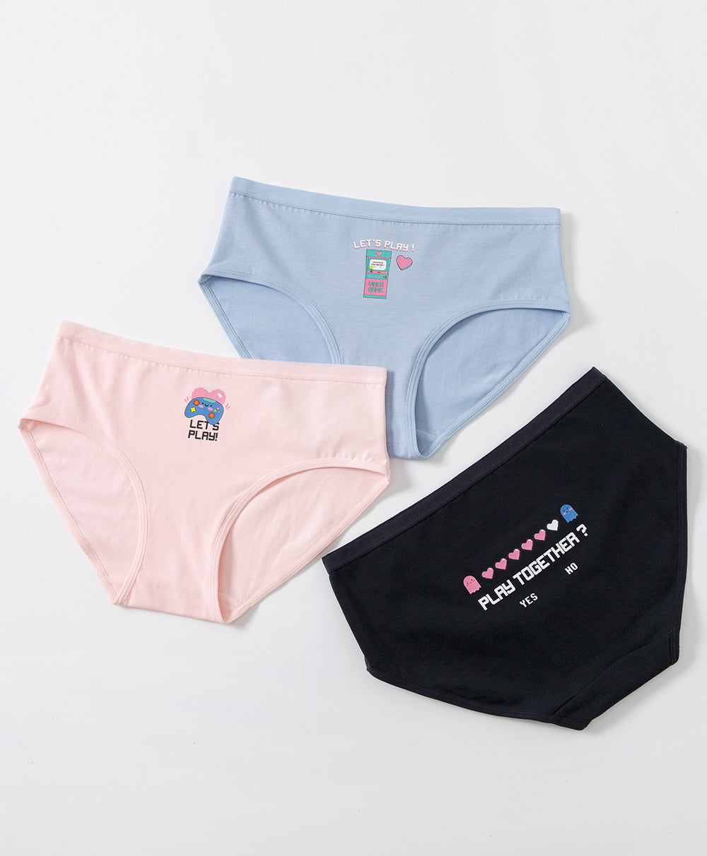 Let’s Play Together Hipster 3-in-1 Pieces Pack Panties