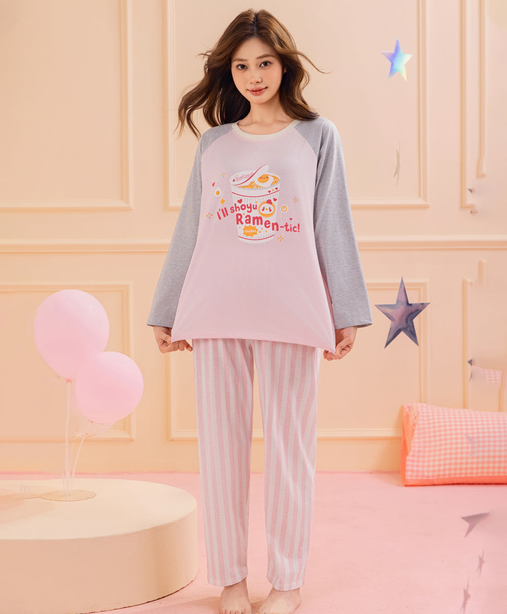Shoyu Ramen-tic! Long Sleeve Top & Pants Sleepwear Set