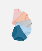 Mid Waist Midi 5pcs Cotton Spandex Pack Panties