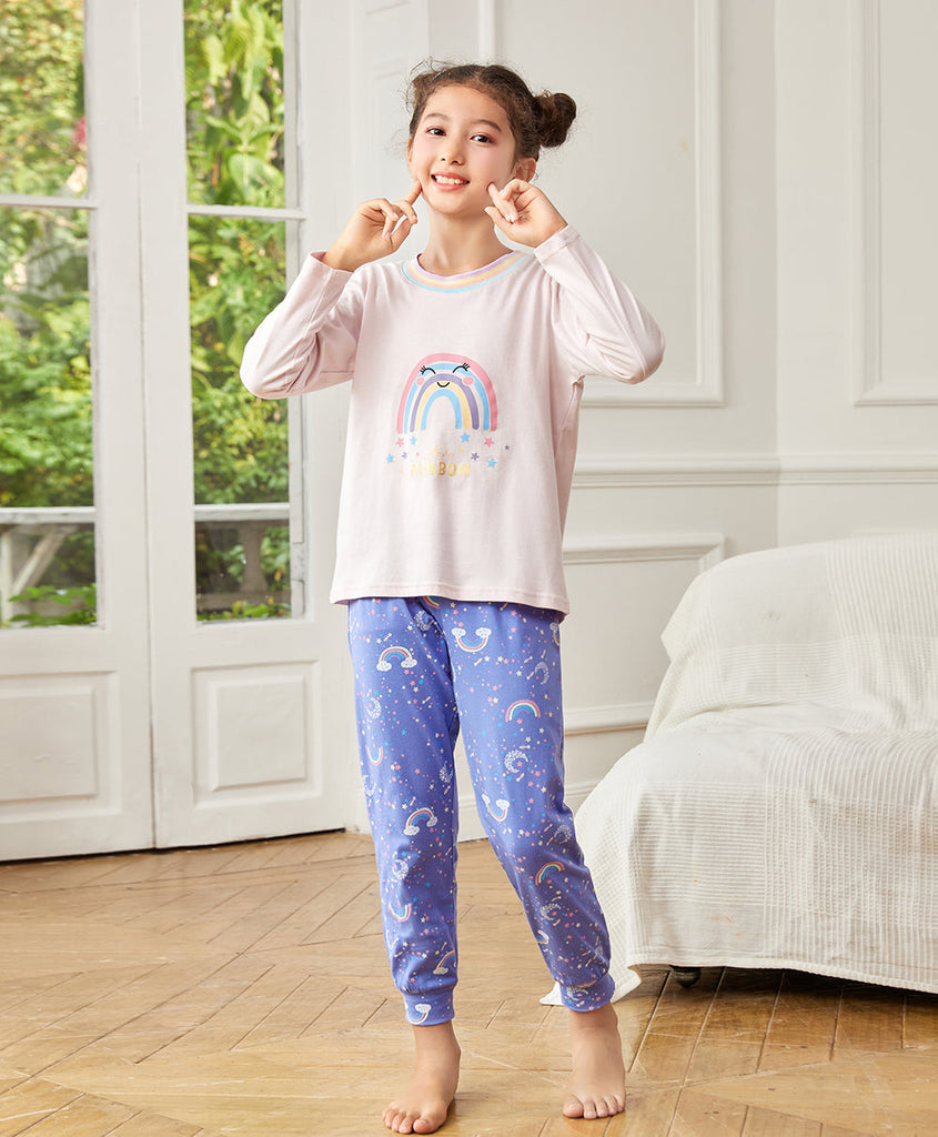 Young Hearts Dazzling Rainbow GIRLS PJ Set