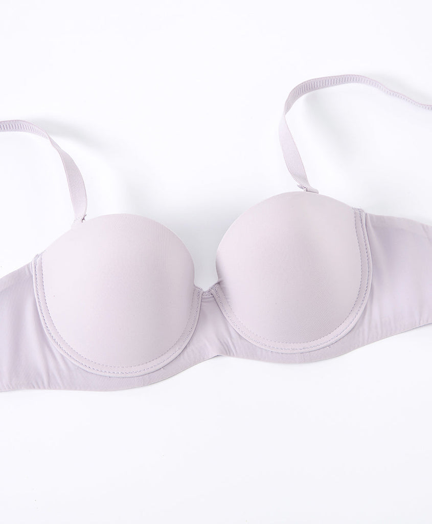 3/4 Push Up Deep V Wired Bra Seamless Breathable Coli Baju Dalam Wanita  01-0040 - No.1 Eco-Friendly Bra In Malaysia