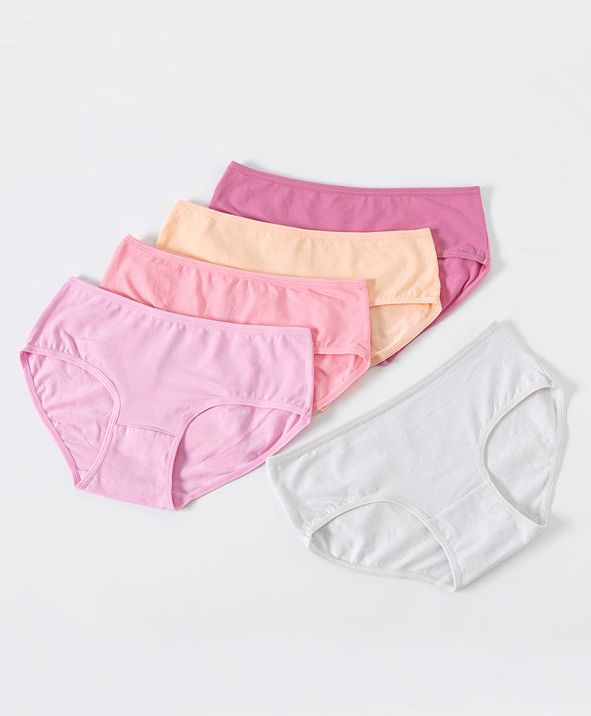 Pink Aesthetic Cotton 5-pack Hipster Panties