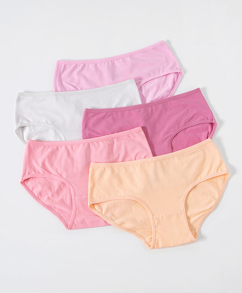 Pink Aesthetic Cotton 5-in-1 pack Hipster Panties