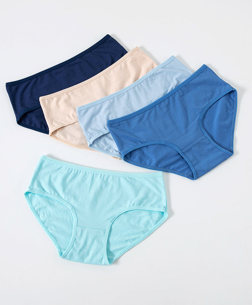 Blue Angel Cotton 5-pack Hipster Panties