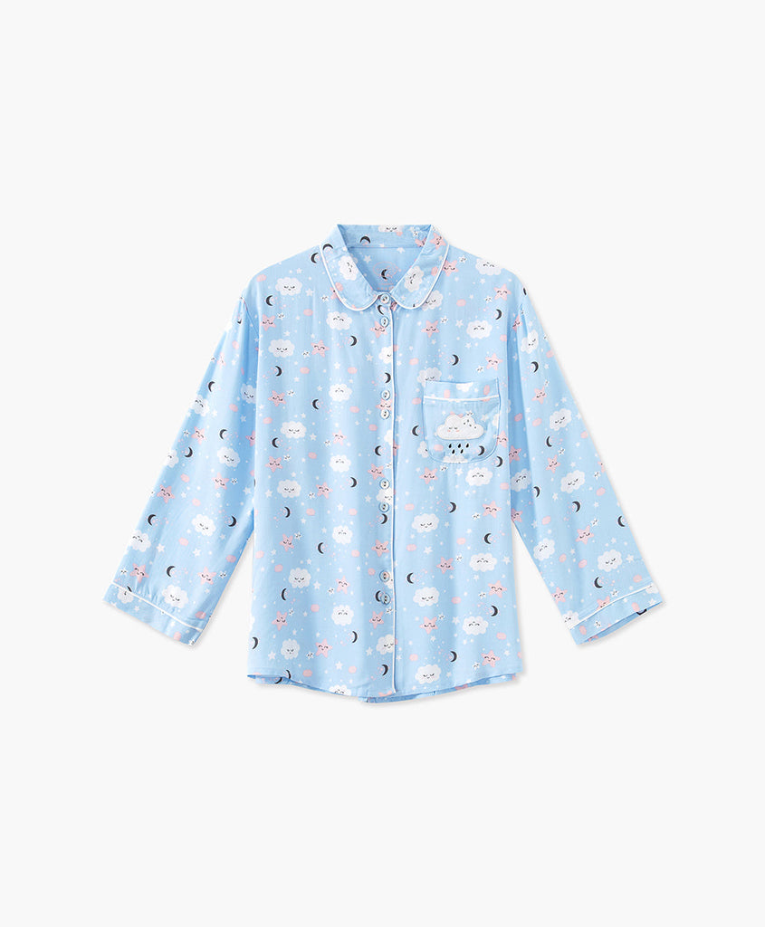 Fluffy Cloud Woven Pajama Set